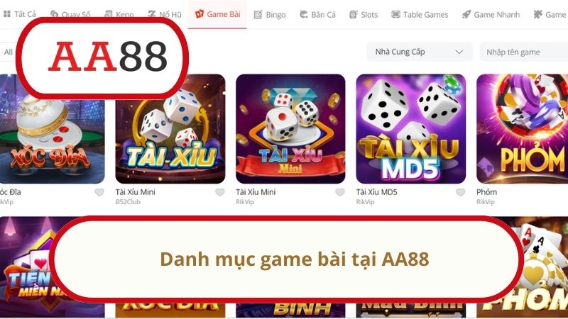 AA88 - Nhà Cái Uy Tín Số 1 Việt Nam - Link Nhận Thưởng 88K 28 Danh mục game bài tại AA88
