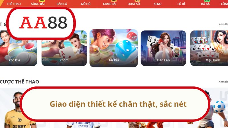Đăng ký AA88 - Khám phá sân chơi giải trí đình đám châu Á 4 Giao diện thiết kế chân thật, sắc nét