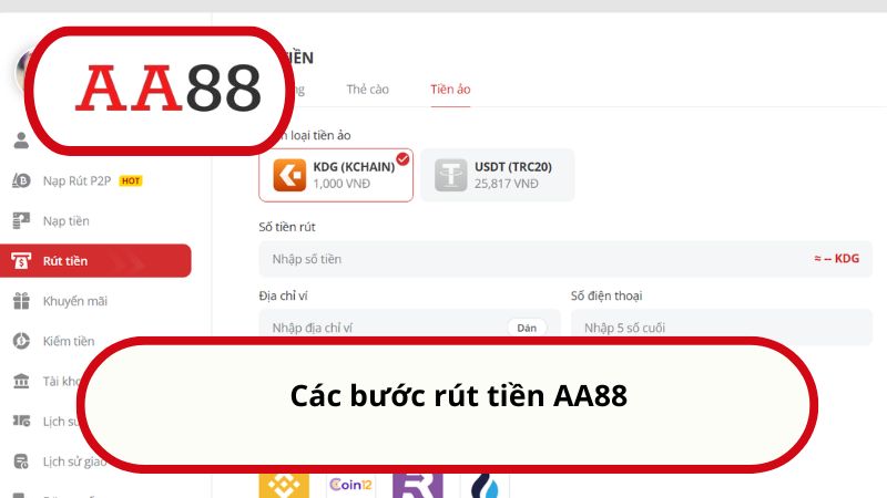 Rút tiền AA88 - Hướng dẫn quy trình thực hiện nhanh nhất 2025 3 Các bước rút tiền AA88